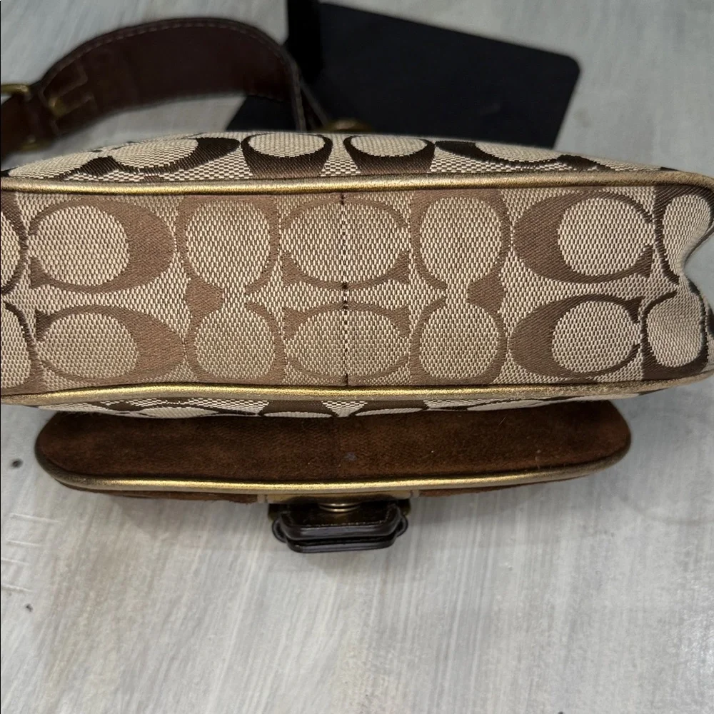 2004 Special Edition Coach Signature Mini Hobo in Brown and Bronze No 40-1495